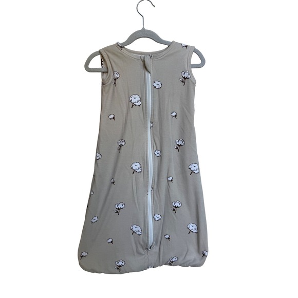 Owlivia Baby Organic Cotton Flower Sleeveless Sleep Sack 3-12 Months Neutral - Picture 1 of 6
